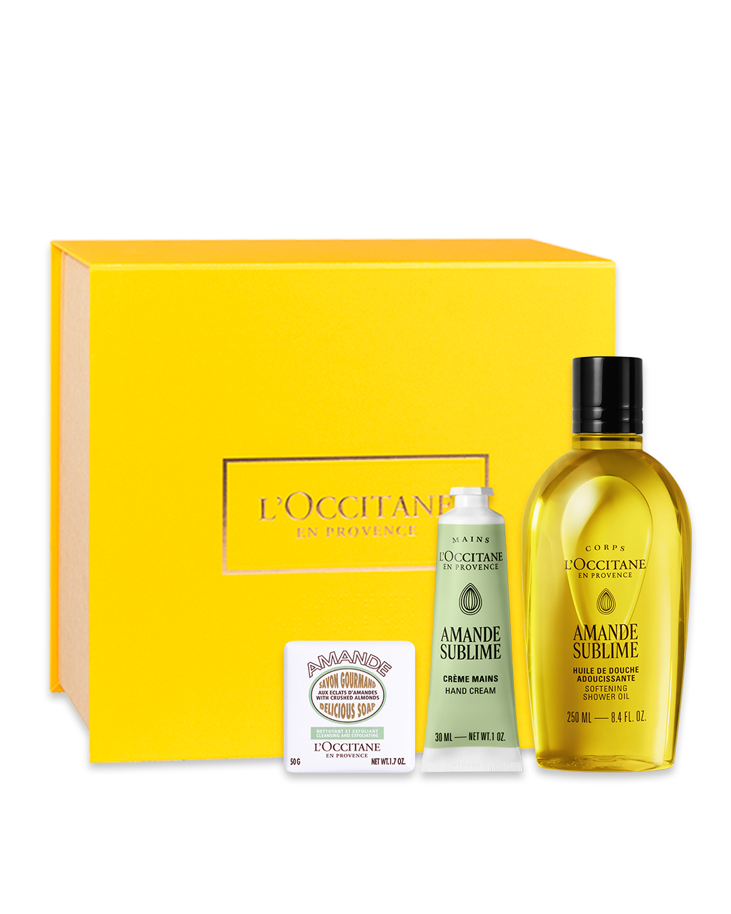 Presente Amande Sublime com Sabonete, &Oacute;leo de Banho e Creme de M&atilde;os&nbsp;, , large